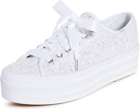 white glitter sneakers for women